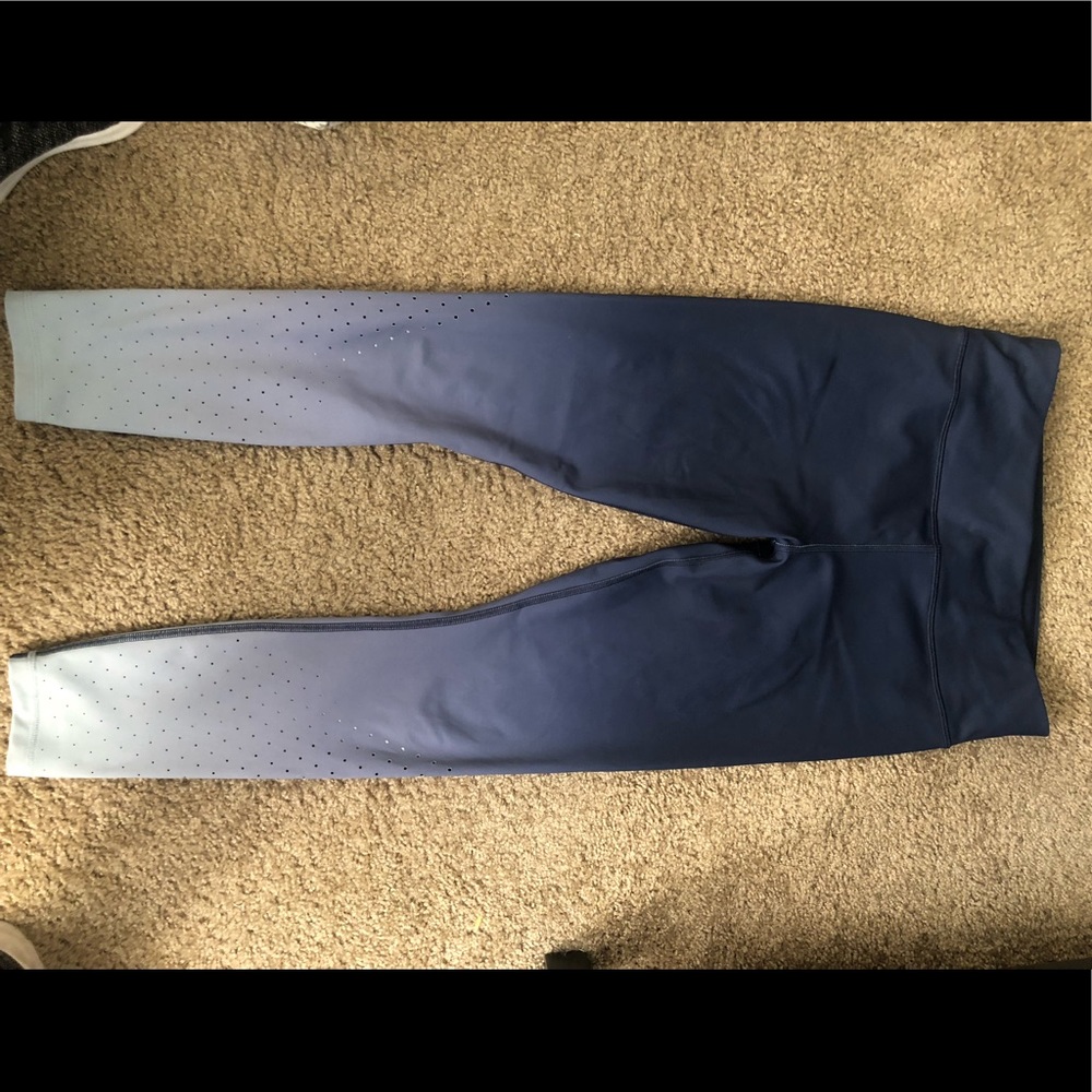 Athleta Blue multi colored leggings